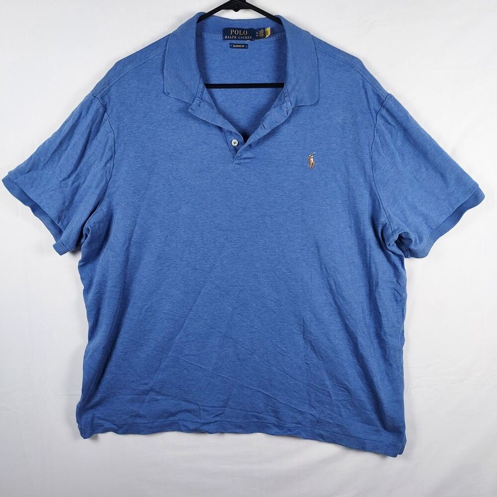 Polo Ralph Lauren XL Men’s Classic Fit Blue Short Sleeve Cotton Polo Golf Casual